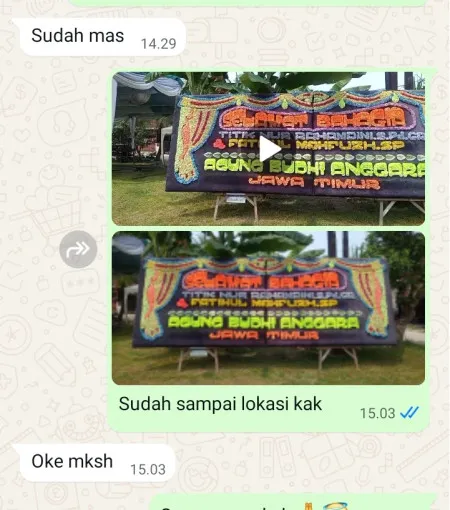 Pengiriman Papan Bunga Jrakah Taman
